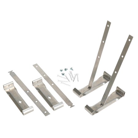 Amerimax Home Products Amerimax 2 in. H X 3.5 in. W X 9.5 in. L Metallic Aluminum K Gutter Hanger and Strap 21030PK
